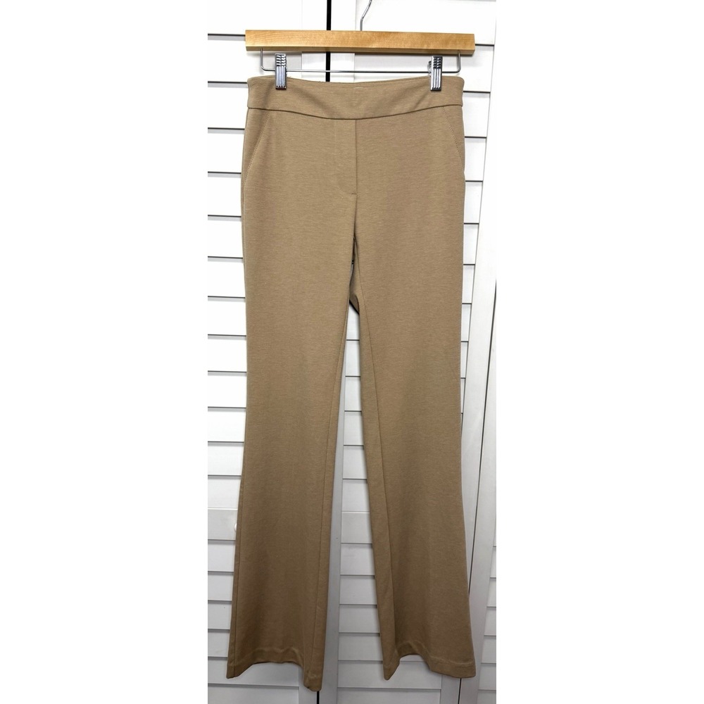 New York & Company Ponte Knit Pull On Stretch Pants Women's Size XS Tall Khaki